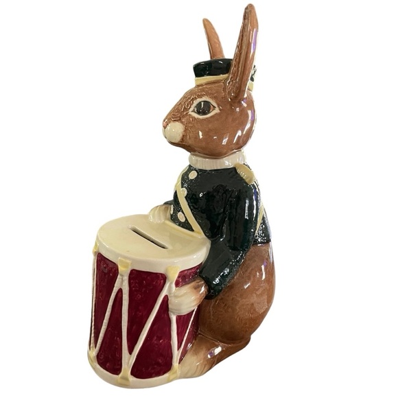 1967 Royal Doulton Bunnykins Charming Brown and Red Drummer Bunny Figurine - Picture 9 of 15